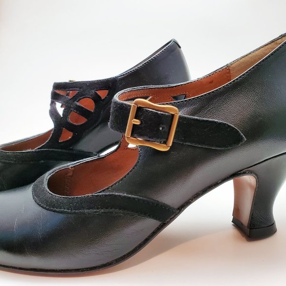 NIB Re-Mix Janet Black/Black Suede Shoes Size 6 - Picture 3 of 9